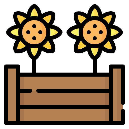 Raised bed raised bed farming and gardening wooden icon