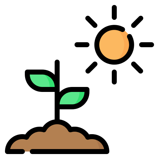 Sprout farming gardening photosynthesis icon