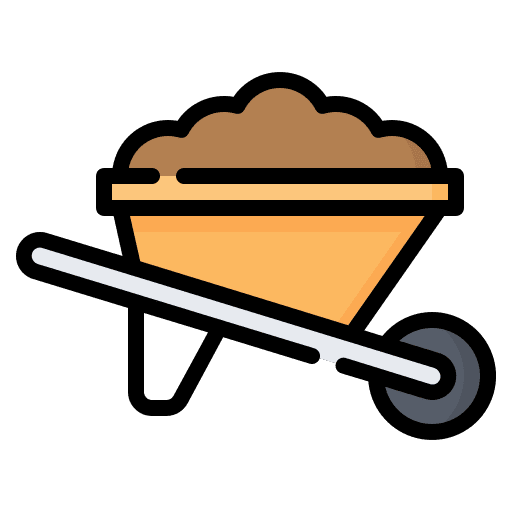 Wheelbarrow farming and gardening construction and tools soil icon Wheelbarrow farming and gardening construction and tools soil icon
