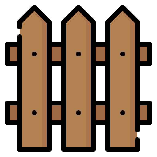 Fence garden picket wooden icon Fence garden picket wooden icon