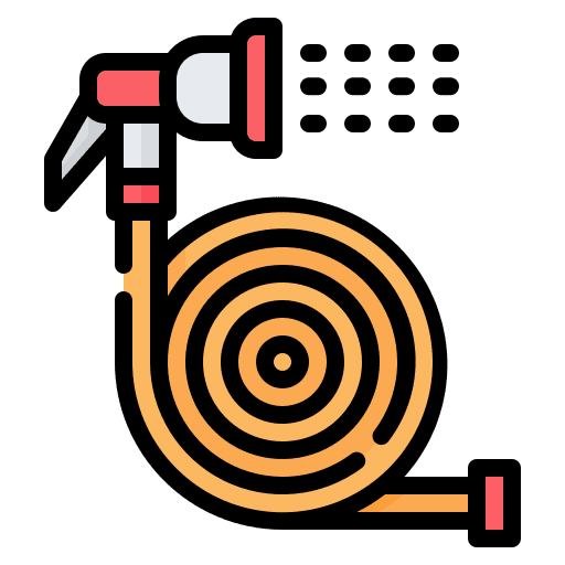 Hose watering water gardening icon Hose watering water gardening icon