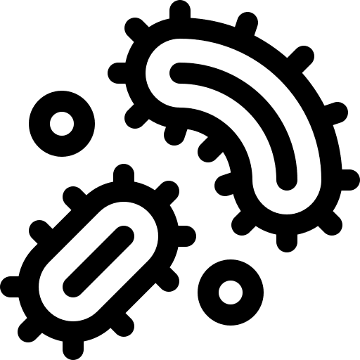 Bacteria bacterium medical microbe icon
