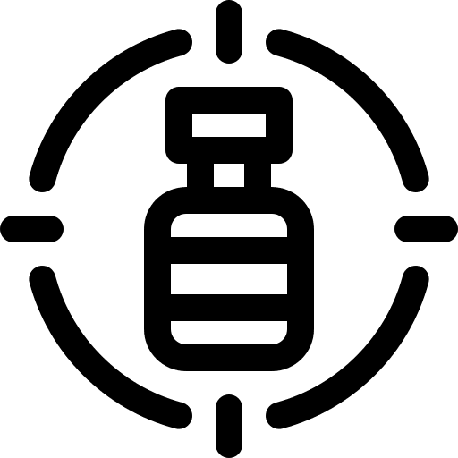Target goal vaccine focus icon