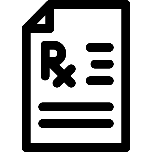Medical prescription prescription file rx icon Medical prescription prescription file rx icon