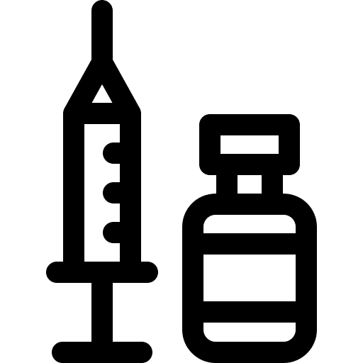 Vaccine drug vaccine syringe icon