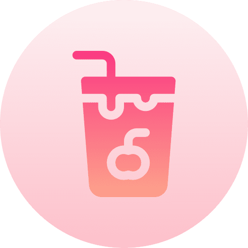 Cocktail drink straw glass icon
