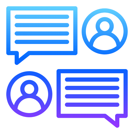 Chatting speech bubble message conversation icon
