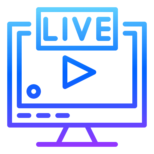 Live channel entertainment streaming social media icon