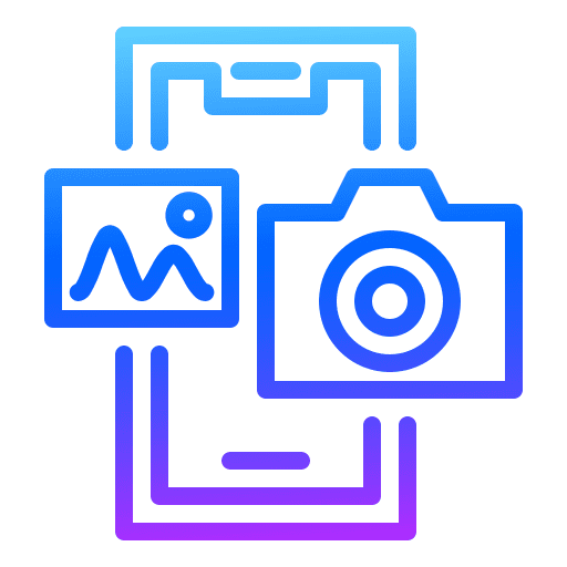Mobile camera mobile phone social media lens icon