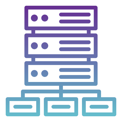 Client server big data server structures icon