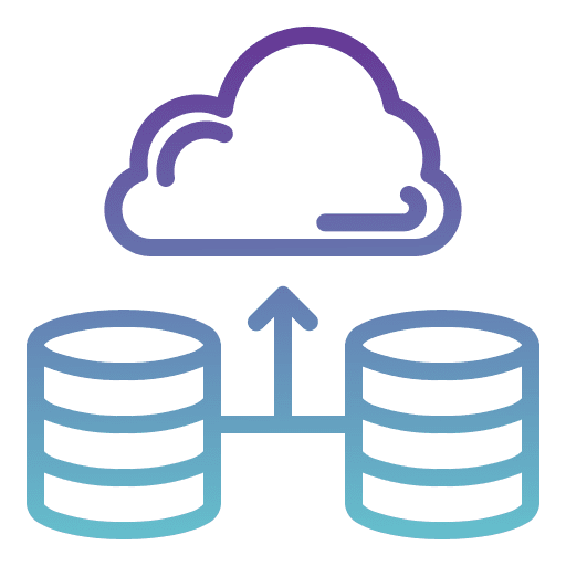 Cloud database cloud database server database icon