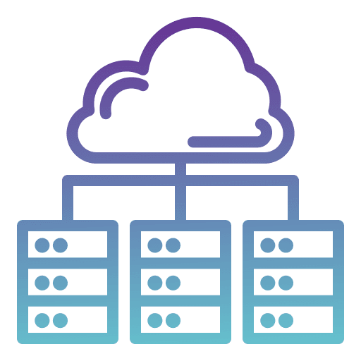 Cloud storage storage database cloud storage icon