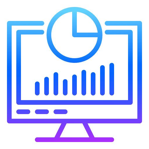 Data analytics web analytics computer presentation icon Data analytics web analytics computer presentation icon