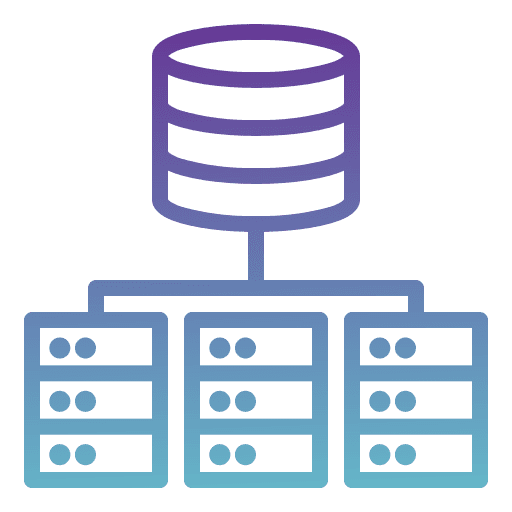 Database database hierarchy cloud computing icon