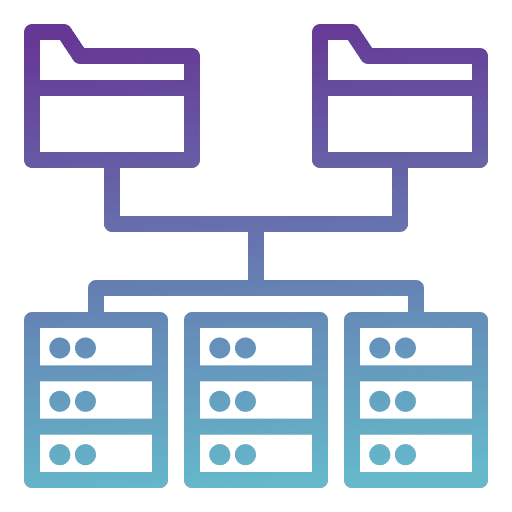 Database file database management database file folder icon