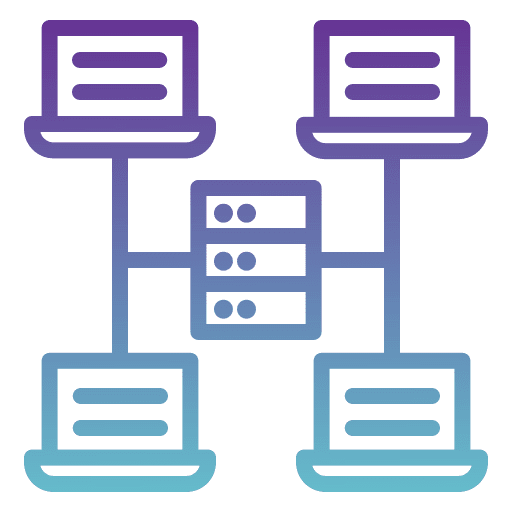 Topology laptop computer networking connection icon