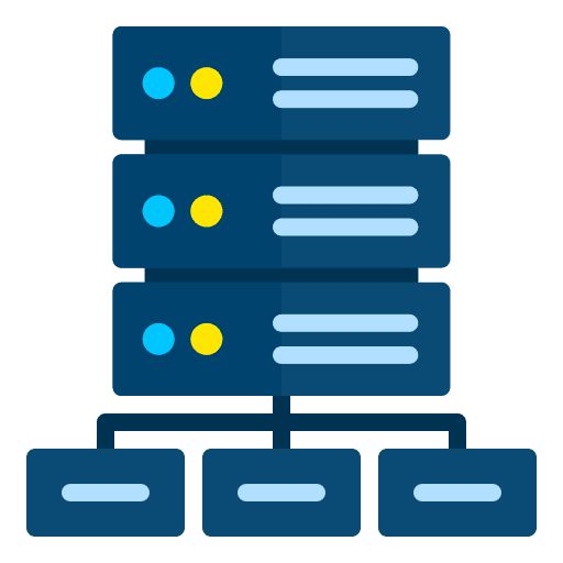 Client server server storage client database icon