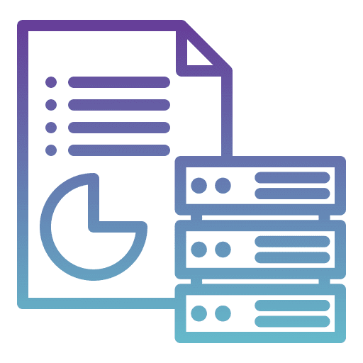 Database report computer conversion report icon Database report computer conversion report icon