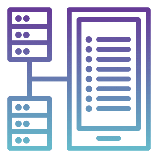 Mobile storage network storage database icon Mobile storage network storage database icon
