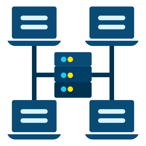 Topology laptop connection server icon