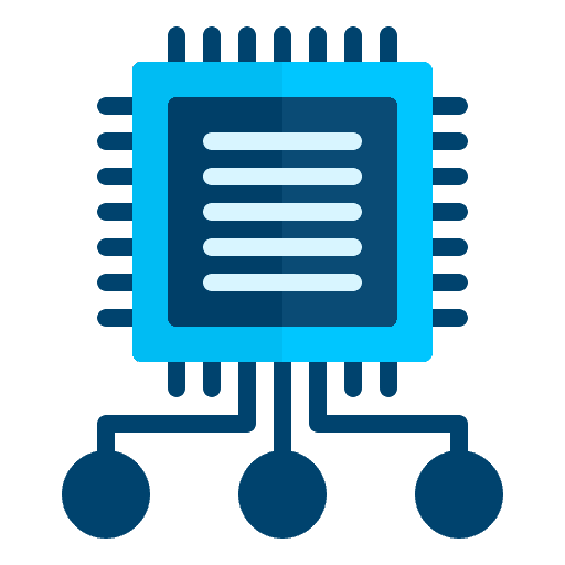 Chipset chip silhouette artificial intelligence chipset icon Chipset chip silhouette artificial intelligence chipset icon