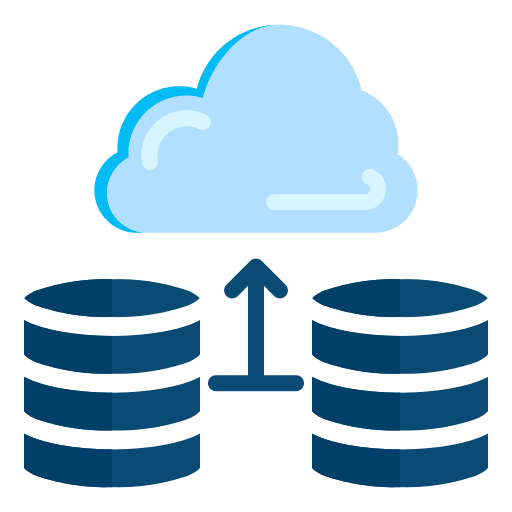 Cloud database cloud database server cloud computing icon
