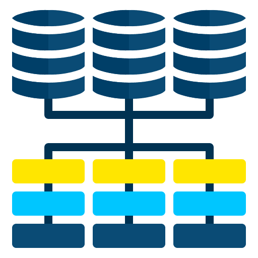 Database management multimedia storage management icon Database management multimedia storage management icon