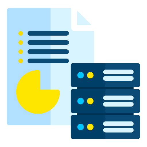 Database report conversion business and finance report icon Database report conversion business and finance report icon