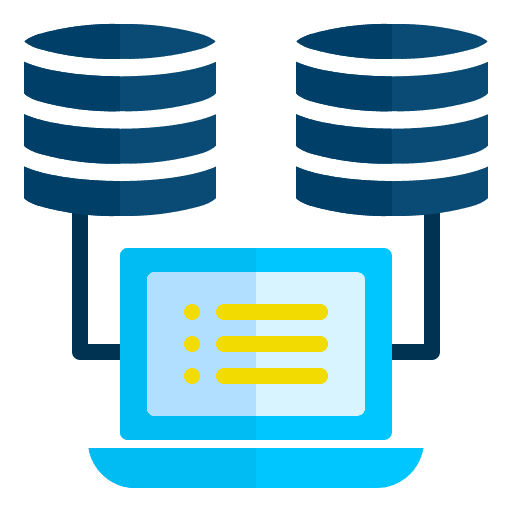Database storage server technology servers icon Database storage server technology servers icon