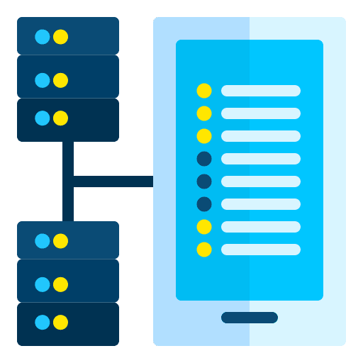 Mobile storage server storage computer networking icon Mobile storage server storage computer networking icon