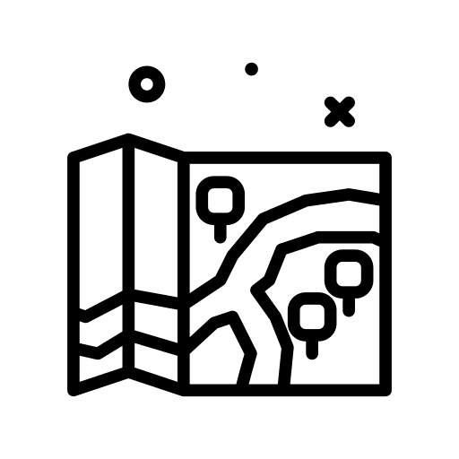 Map river orientation location icon