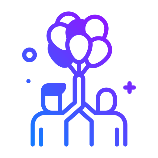 Balloons user celebration party icon