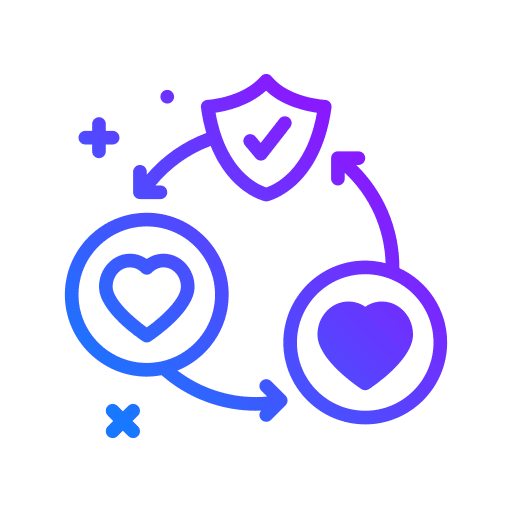 Friendship love and romance love security icon Friendship love and romance love security icon