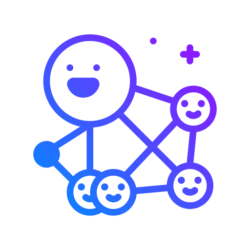 Link happiness boundary networking icon Link happiness boundary networking icon