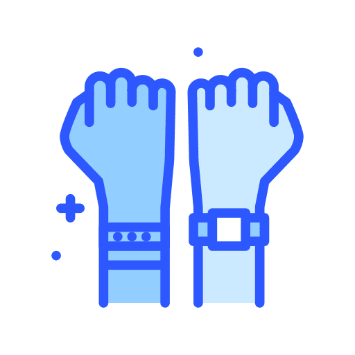 Hands watch arm friends icon
