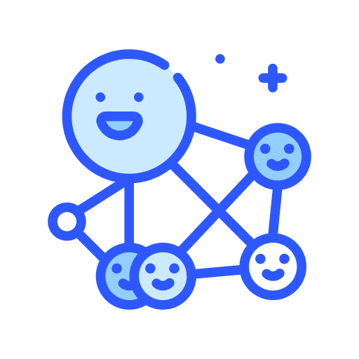 Link networking link relations icon