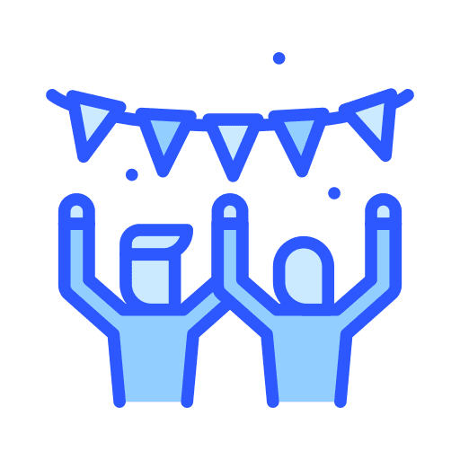 Party friends celebration garland icon