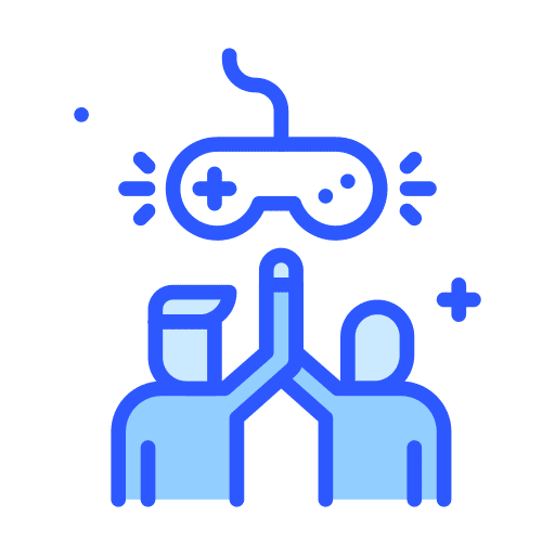 Gaming entertaining team user icon Gaming entertaining team user icon