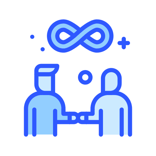 Infinite friendship infinite symbol icon
