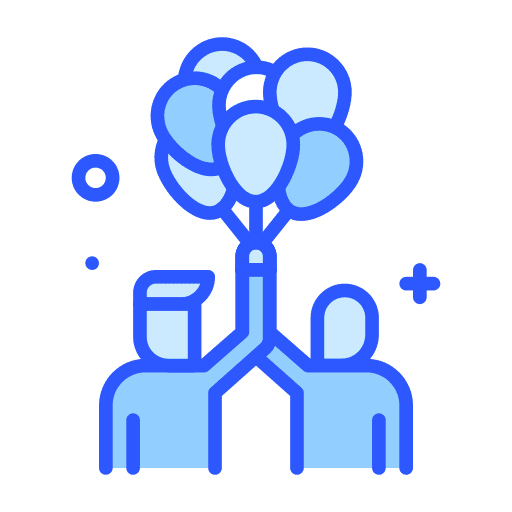 Balloons friends avatar party icon Balloons friends avatar party icon
