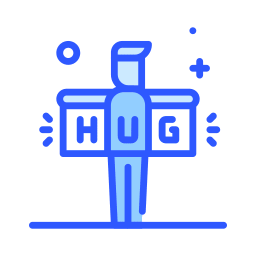Hug man love and romance friend request icon Hug man love and romance friend request icon