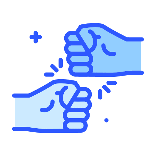 Salute deal greeting hands icon Salute deal greeting hands icon