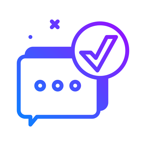 Chat speech bubble communications positive icon