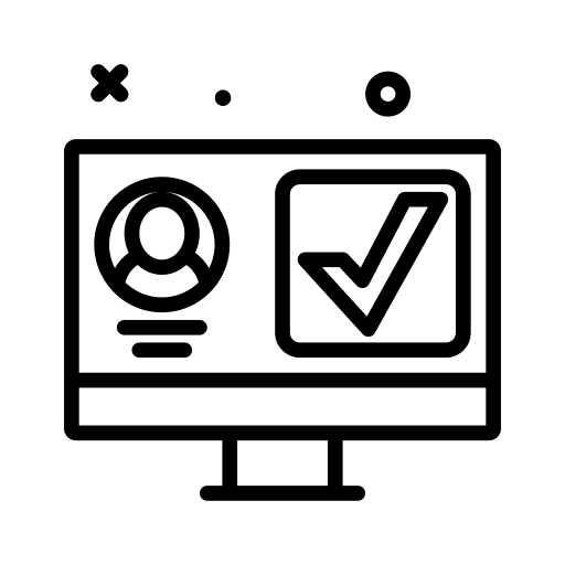 Computer affirmative ui user icon Computer affirmative ui user icon