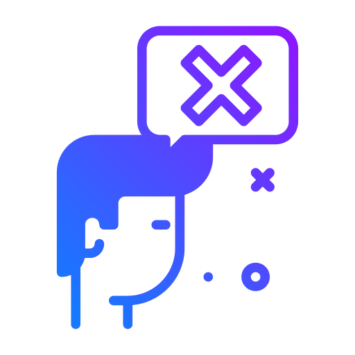 Mind communications user wrong icon Mind communications user wrong icon