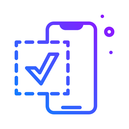 Positive mobile phone ui check mark icon Positive mobile phone ui check mark icon