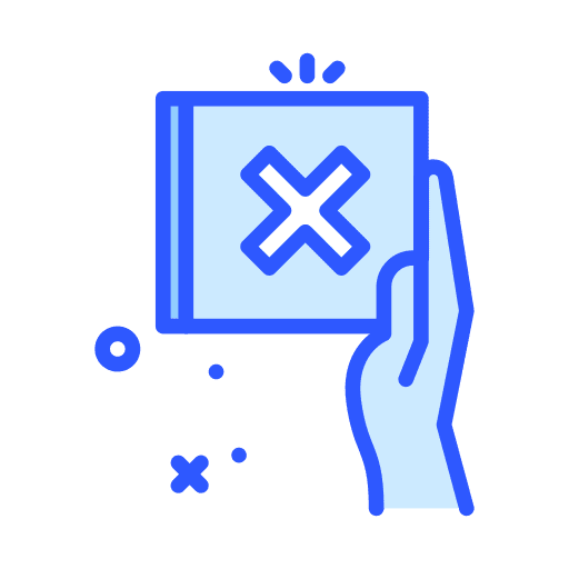 Book holding wrong negative icon Book holding wrong negative icon