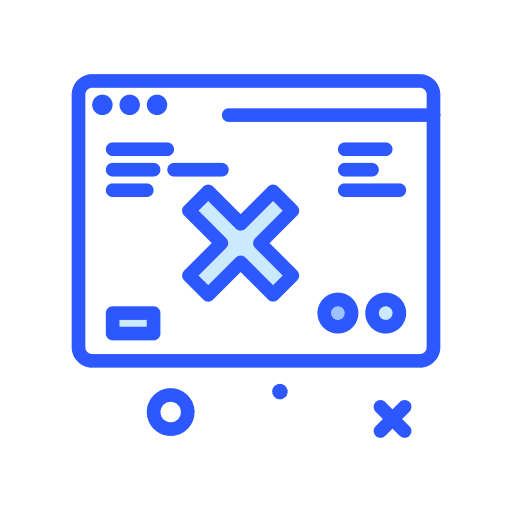 Browser negative web page cancel icon Browser negative web page cancel icon