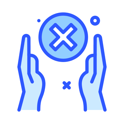 Hands cross mark hands and gestures wrong icon Hands cross mark hands and gestures wrong icon