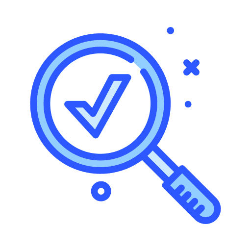 Magnify check mark positive tick icon Magnify check mark positive tick icon
